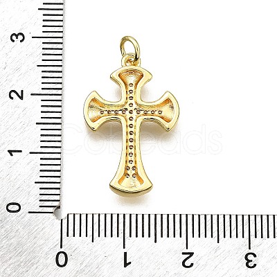 Brass Micro Pave Cubic Zirconia Pendants KK-Z100-38G-03-1