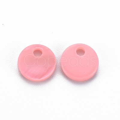 Spray Painted Freshwater Shell Charms SHEL-S276-151A-1