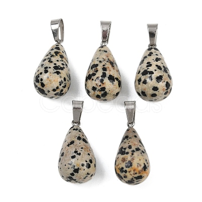 Natural Dalmatian Jasper Pendants G-S364-072P-02-1