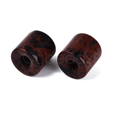Natural Mahogany Obsidian European Beads G-P520-05D-1