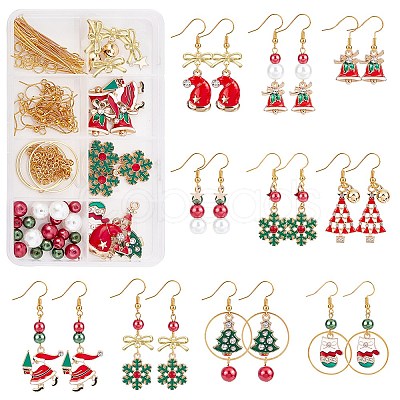 DIY Christmas Dangle Earrings Making Kit DIY-SC0019-52-1
