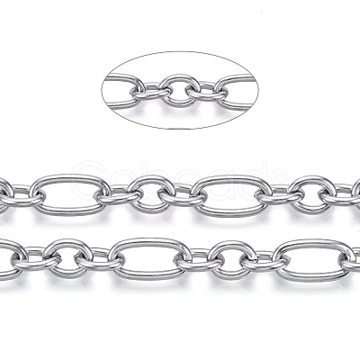 Tarnish Resistant 304 Stainless Steel Figaro Chains Chains CHS-N001-03P-1