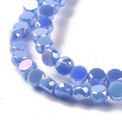 Electroplate Glass Beads Strands GLAA-E036-03C-1