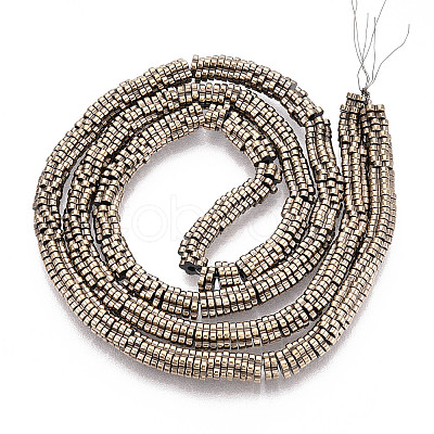Electroplated Synthetic Non-magnetic Hematite Beads Strands G-T139-63B-1
