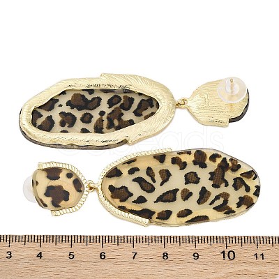 Alloy acrylic Dangle Stud Earrings LS-EJEW-M074-01G-01-1