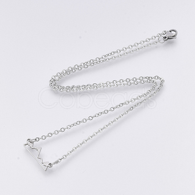 Non-Tarnish 201 Stainless Steel Pendant Necklaces NJEW-T009-JN140-40-1-1
