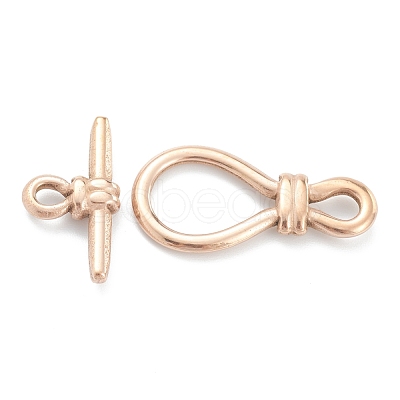 PVD Vacuum Plating 304 Stainless Steel Toggle Clasps STAS-B020-09RG-1