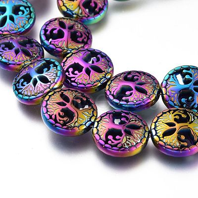 Rainbow Non-magnetic Synthetic Hematite Beads Strands G-A181-A04M-1