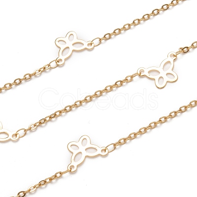 Ion Plating(IP) 304 Stainless Steel Butterfly Link Cable Chains STAS-P254-09G-1