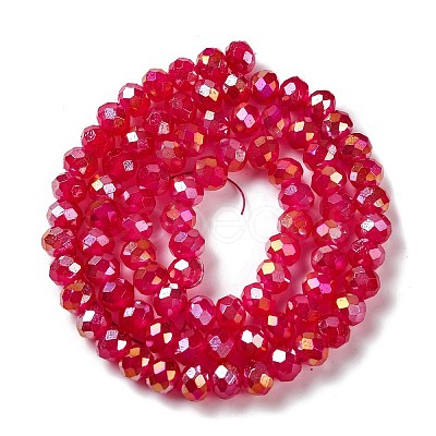 Baking Electroplate Glass Beads Strands DGLA-A039-J6MM-B21-1