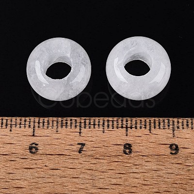 Natural Quartz Crystal European Beads G-N359-17A-10-1