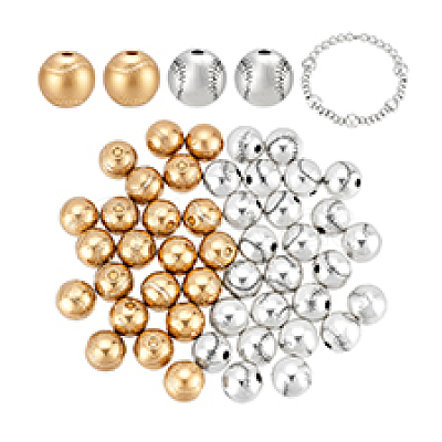 60Pcs 2 Styles Tibetan Style Alloy Beads FIND-PH0029-49-1
