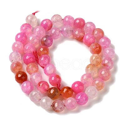Dyed & Heated Natural Dragon Veins Agate Beads Strands G-P539-A01-02-1