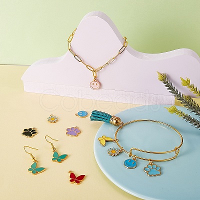 80Pcs 20 Style Alloy Enamel Pendants FIND-SZ0002-31-1
