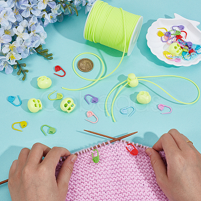 30Pcs Eco-Friendly ABS Plastic Knitting Crochet Locking Stitch Markers Holder IFIN-SC0001-96B-1