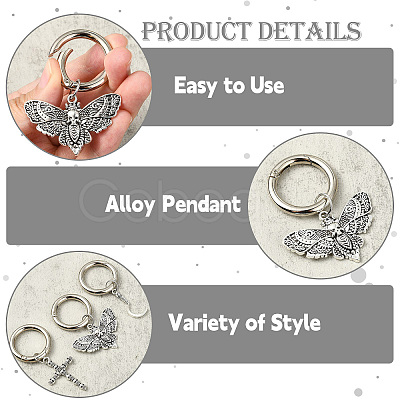 24Pcs 12 Styles Skull Alloy Shoes Charms HJEW-CJ00043-1