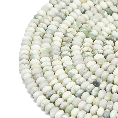 Natural Peace Jade Beads Strands G-P575-A25-6x4mm-1