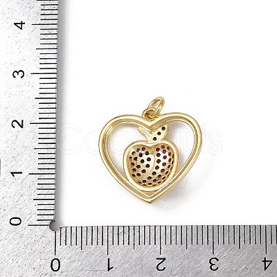 Brass Micro Pave Cubic Zirconia Pendants KK-S528-17G-1
