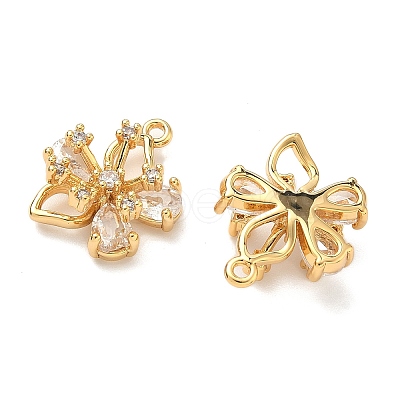 Brass Micro Pave Cubic Zirconia Pendants KK-A281-12B-G-1
