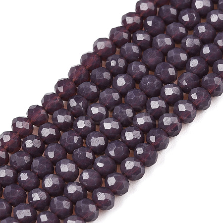 Opaque Solid Color Imitation Jade Glass Beads Strands EGLA-A044-P2mm-D11-1