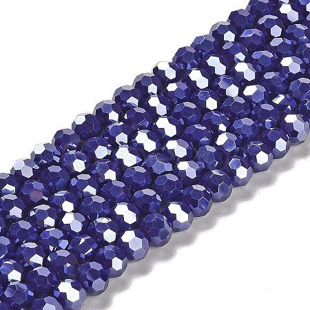 Electroplate Opaque Glass Beads Strands LS-EGLA-A035-P6mm-A09-1