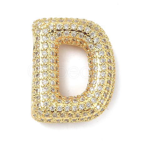 Rack Plating Brass Micro Pave Cubic Zirconia Pendants KK-Q790-01D-G-1