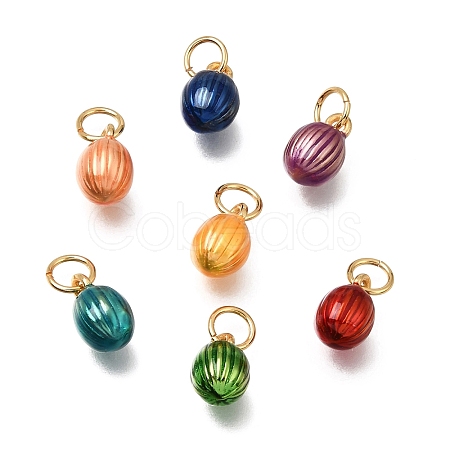 Brass Enamel Pendants KK-G605-09G-1