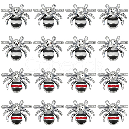 32Pcs 2 Colors Alloy Rhinestone Slide Charms FIND-SC0010-38-1