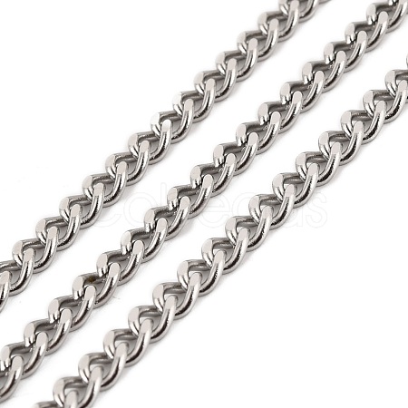 Tarnish Resistant 304 Stainless Steel Cuban Link Chains CHS-K016-03B-P-1