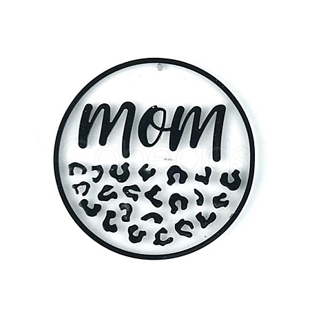 DIY Mother's Day Theme Flat Round Pendant Silicone Molds SIMO-H010-02E-1