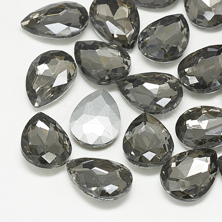 Pointed Back Glass Rhinestone Cabochons RGLA-T081-10x14mm-03-1