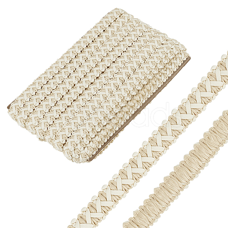 15 Yards Imitation Leather Braided Lace Ribbon WL-WH0003-02F-1