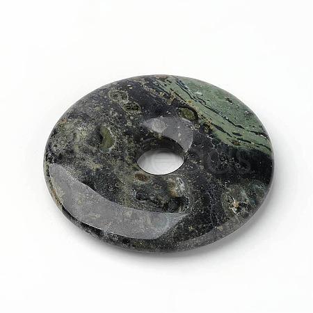 Natural Kambaba Jasper Pendants G-K099-40mm-1