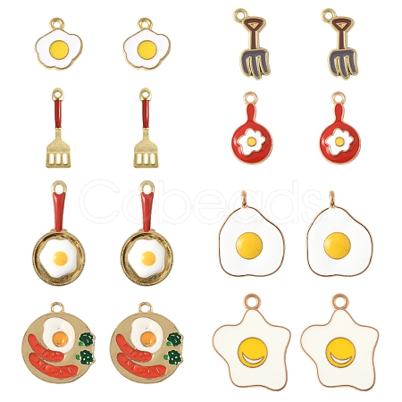24Pcs 8 Styles Alloy Enamel Charms ENAM-FS0002-78-1