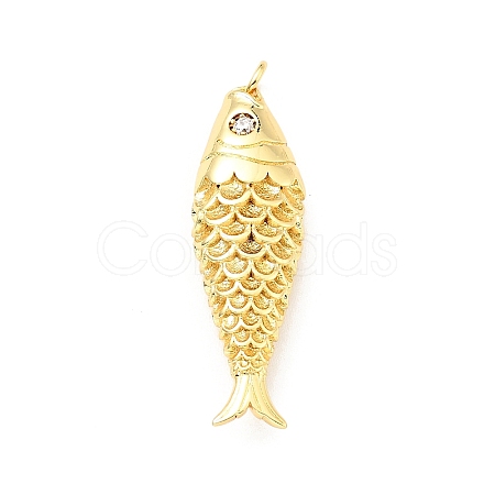 Brass Micro Pave Clear Cubic Zirconia Pendants LS-KK-G416-11G-1