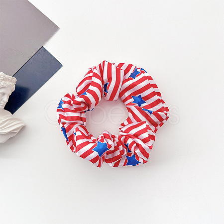 4th of July Independence Day Theme Cloth Elastic Hair Accessories GUQI-PW0004-31C-1