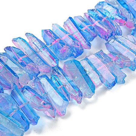 Natural Dyed Quartz Beads Strands G-G791-14H-1