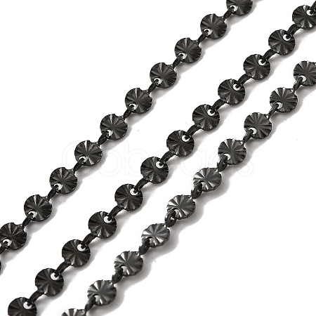 304 Stainless Steel Flower Link Chains STAS-B041-08EB-1