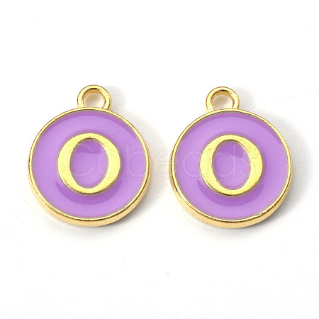 Golden Plated Alloy Enamel Charms X-ENAM-S118-10O-1