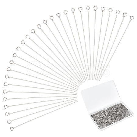 1000Pcs Stainless Steel Eye Pins STAS-UN0058-29-1