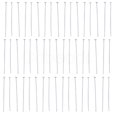 SUNNYCLUE 40Pcs 925 Sterling Silver Flat Head Pins STER-SC0001-23A-1