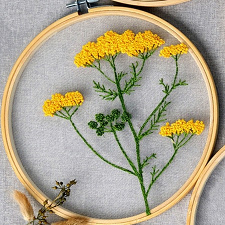 DIY Transparent Fabric Embroidery Kits DIY-K032-79B-1