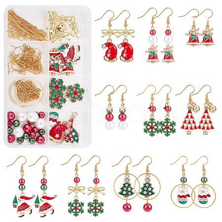 DIY Christmas Dangle Earrings Making Kit DIY-SC0019-52-1