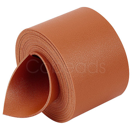 2M Flat Double Face Lychee Pattern Imitation Leather Band LC-WH0010-01C-04-1
