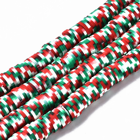 Handmade Polymer Clay Beads Strands CLAY-N008-010-H24-A-1