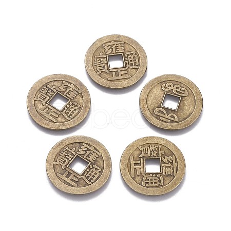 Tibetan Style Alloy Chinese Coin Pendants PALLOY-WH0060-01F-NF-1