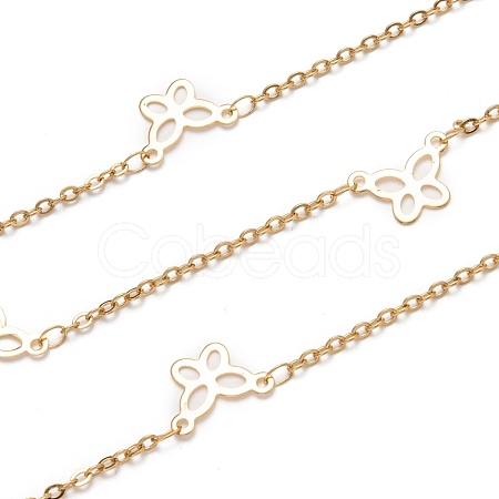 Ion Plating(IP) 304 Stainless Steel Butterfly Link Cable Chains STAS-P254-09G-1