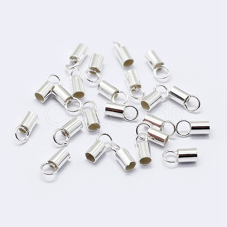925 Sterling Silver Cord Ends STER-F036-21S-2.5mm-1