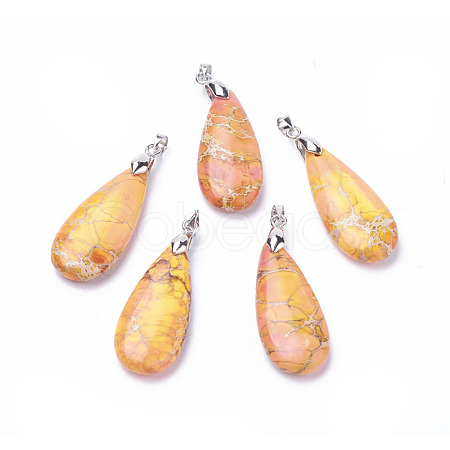 Natural Regalite/Imperial Jasper/Sea Sediment Jasper Pendants G-L515-02B-1