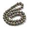 Electroplated Natural Lava Rock Beads Strands, Round, Rainbow Plated, 8.5mm, Hole: 1.5mm, about 52pcs/strand, 16.14 inch(41cm)